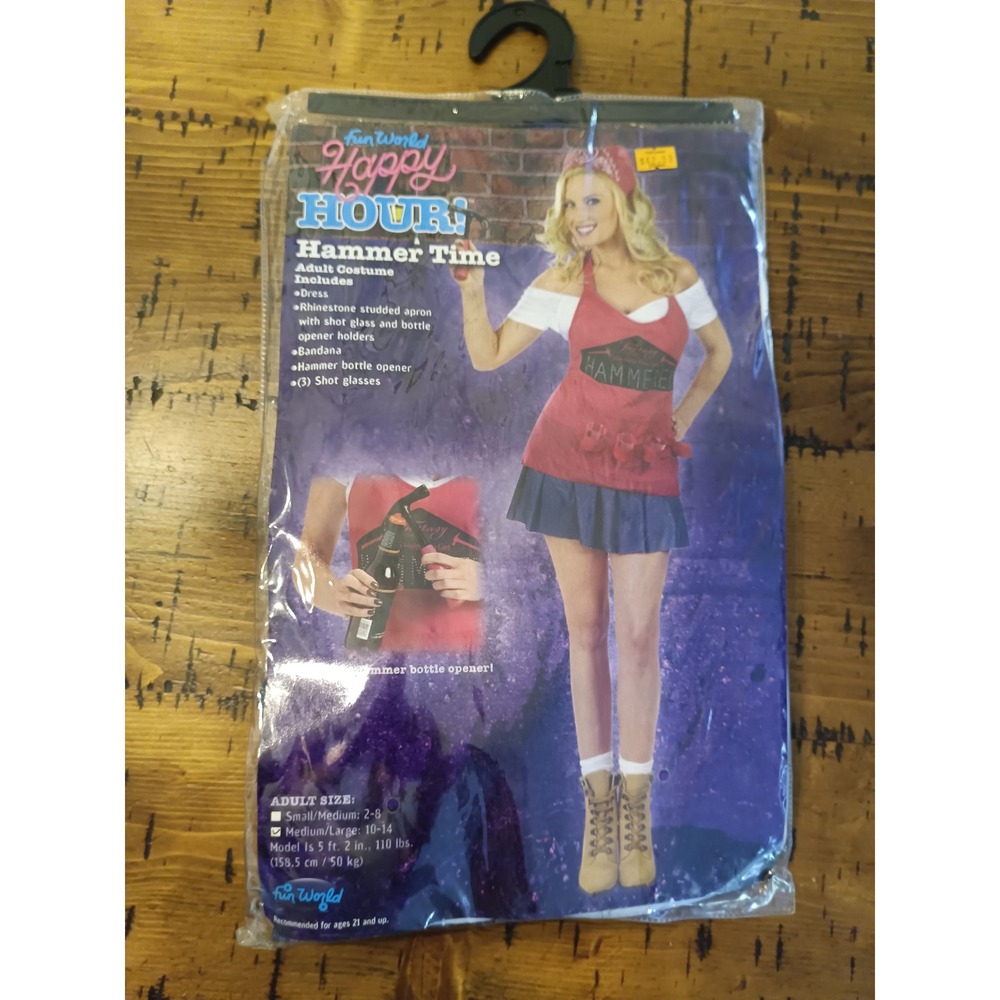Fun World Happy Hour Hammer Time Adult Costume Medium Large 10-14 11060HFW11 New